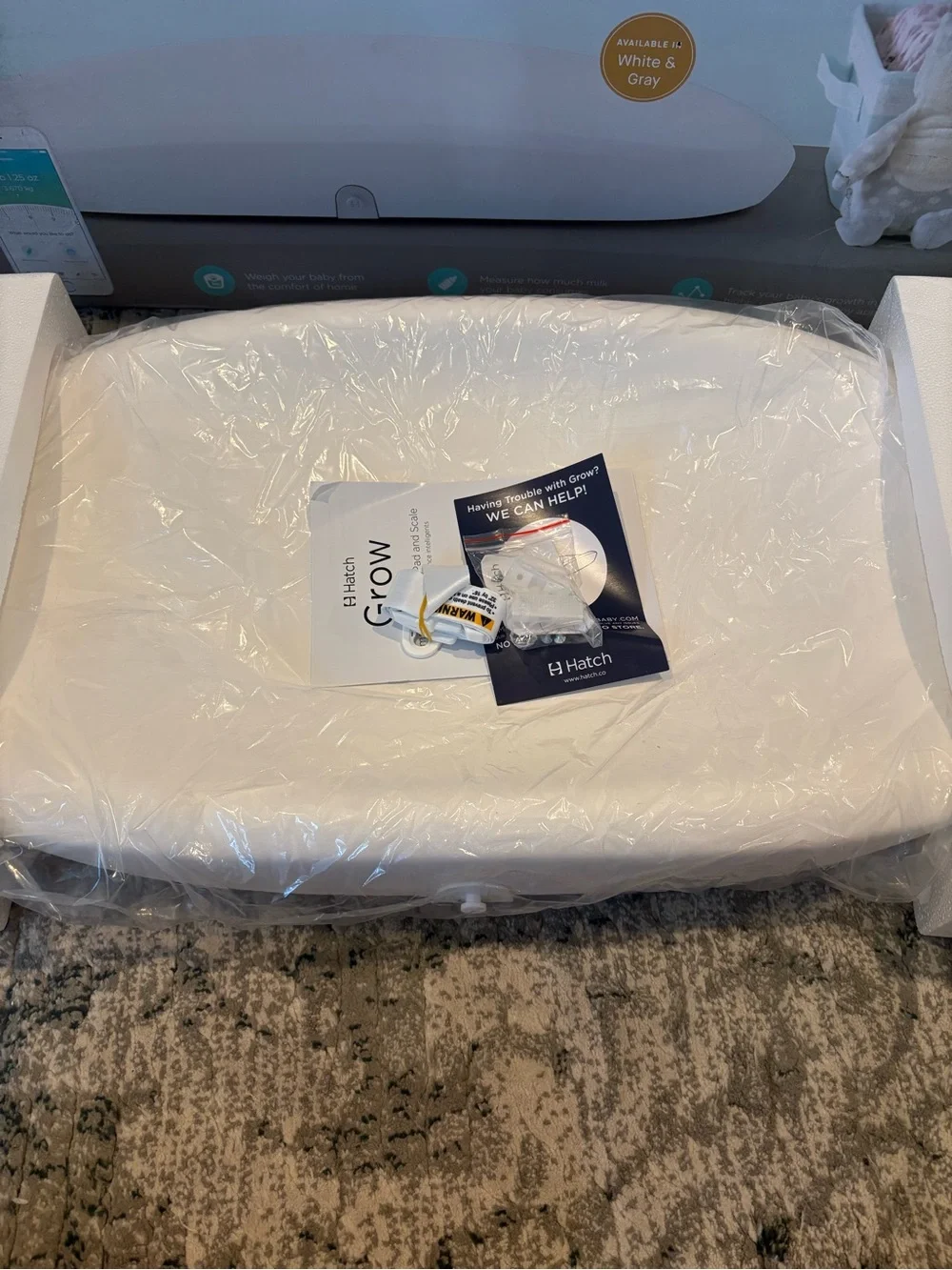 Hatch Grow Smart Baby Changing Pad & Scale White Open Box